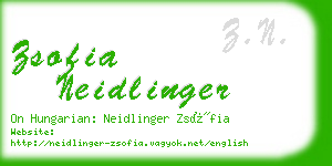 zsofia neidlinger business card